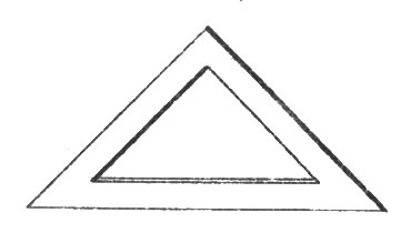 Рис. 75. Подобны ли наружный и внутренний треугольники?