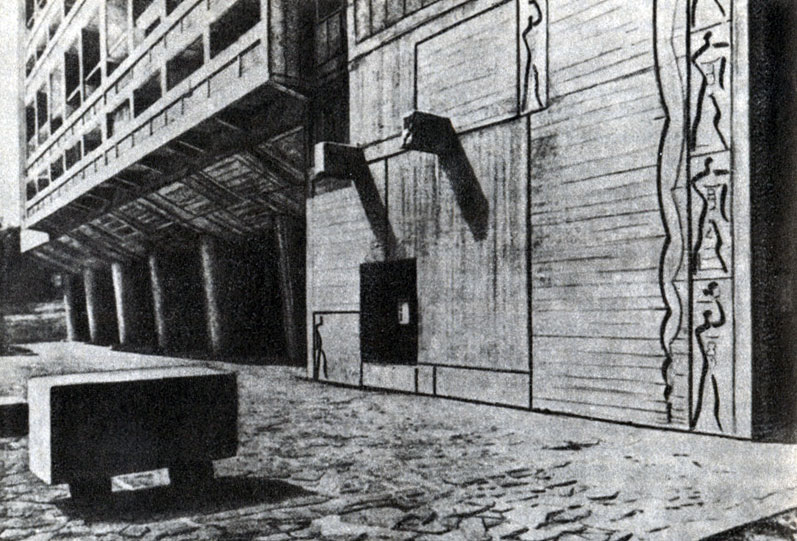 Ле Корбюзье. 'Лучезарный дом' в Марселе. 1947-1952 (а). Эти два антипода в творчестве великого зодчего, две различные философии в архитектуре связаны воедино гаммой архитектурных пропорций - модулором