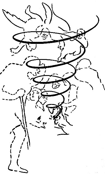 Рис. 2. Пример композиционного построения картины Рубенса 'Поклонение пастухов'